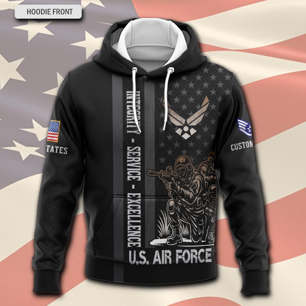 US Air Force , Remember - Honor - Respect - Hoodie - Image 2