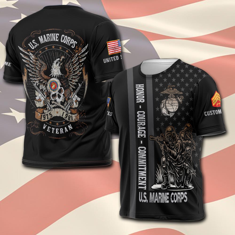 US Marine Corps, E 9 Marines Master Gunnery Sergeant - T-Shirt