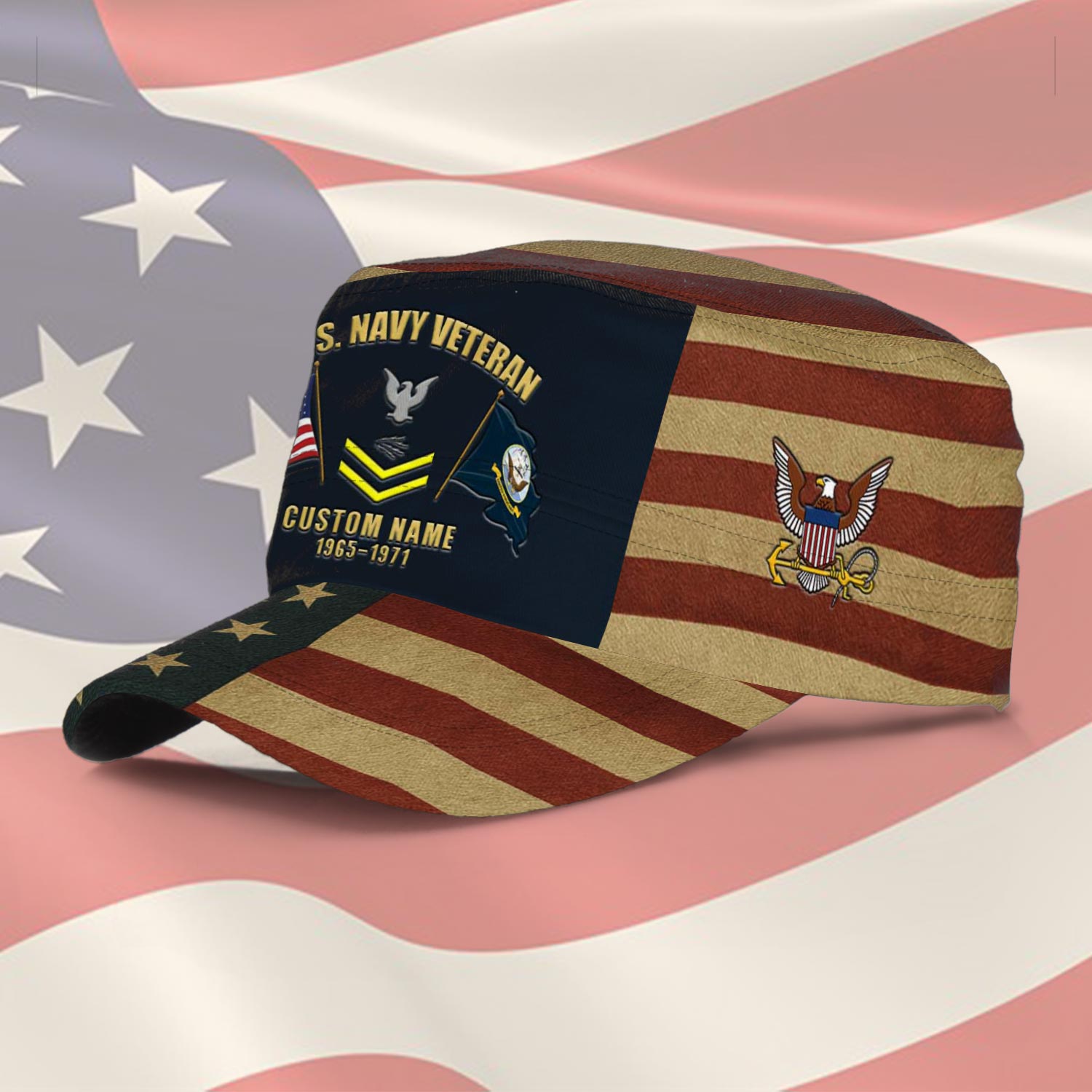 US Navy, E 5 Red - Military Cap - Image 2