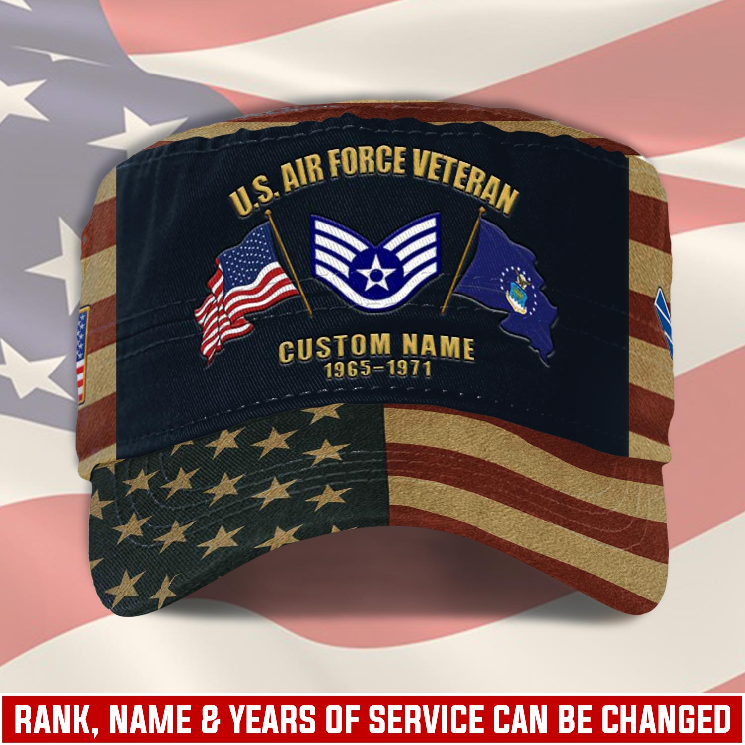 US Air Force , E 4 Air Force Sergeant - Military Cap