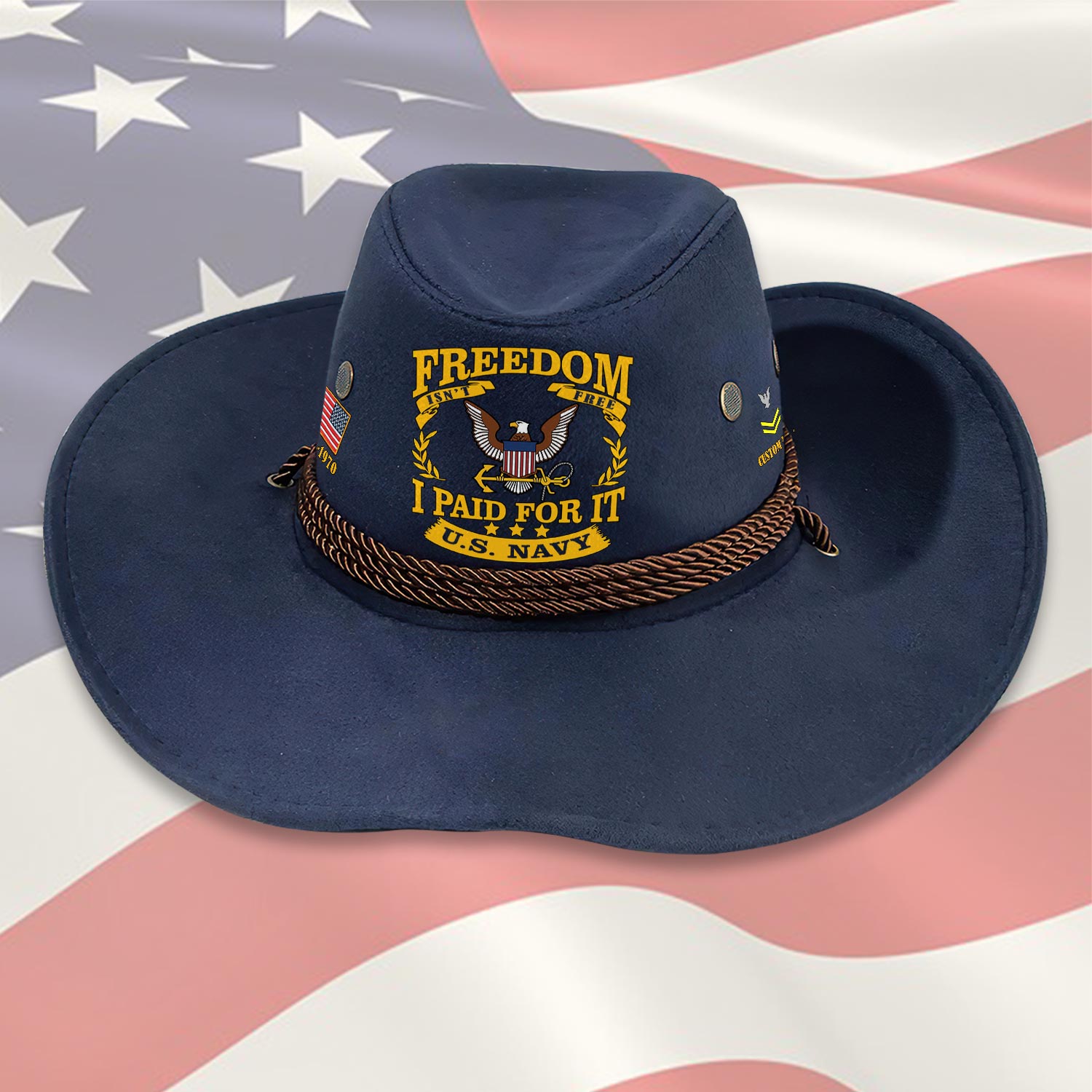 US Navy, Duty, Honor, Country - Cowboy Hat - Image 4