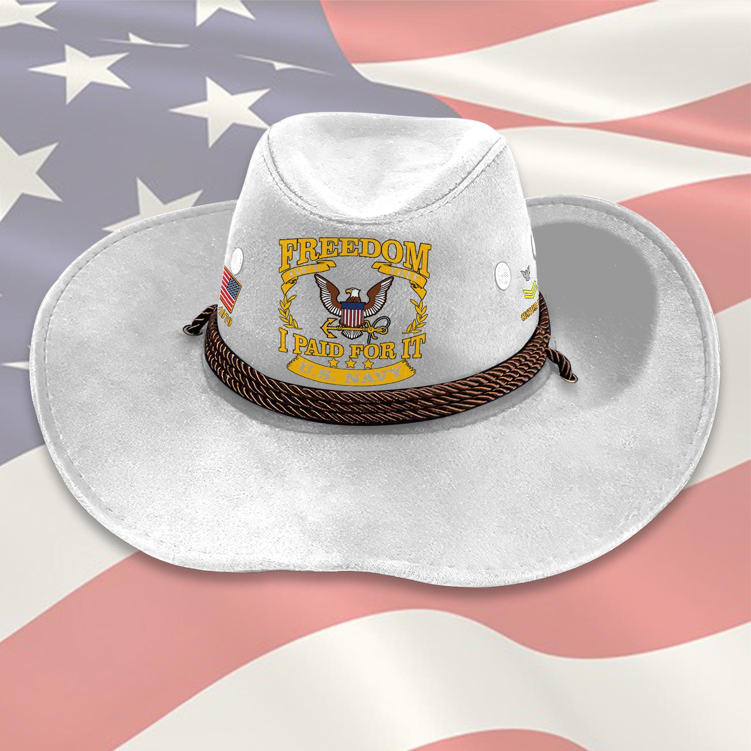 US Navy, Duty, Honor, Country - Cowboy Hat - Image 6