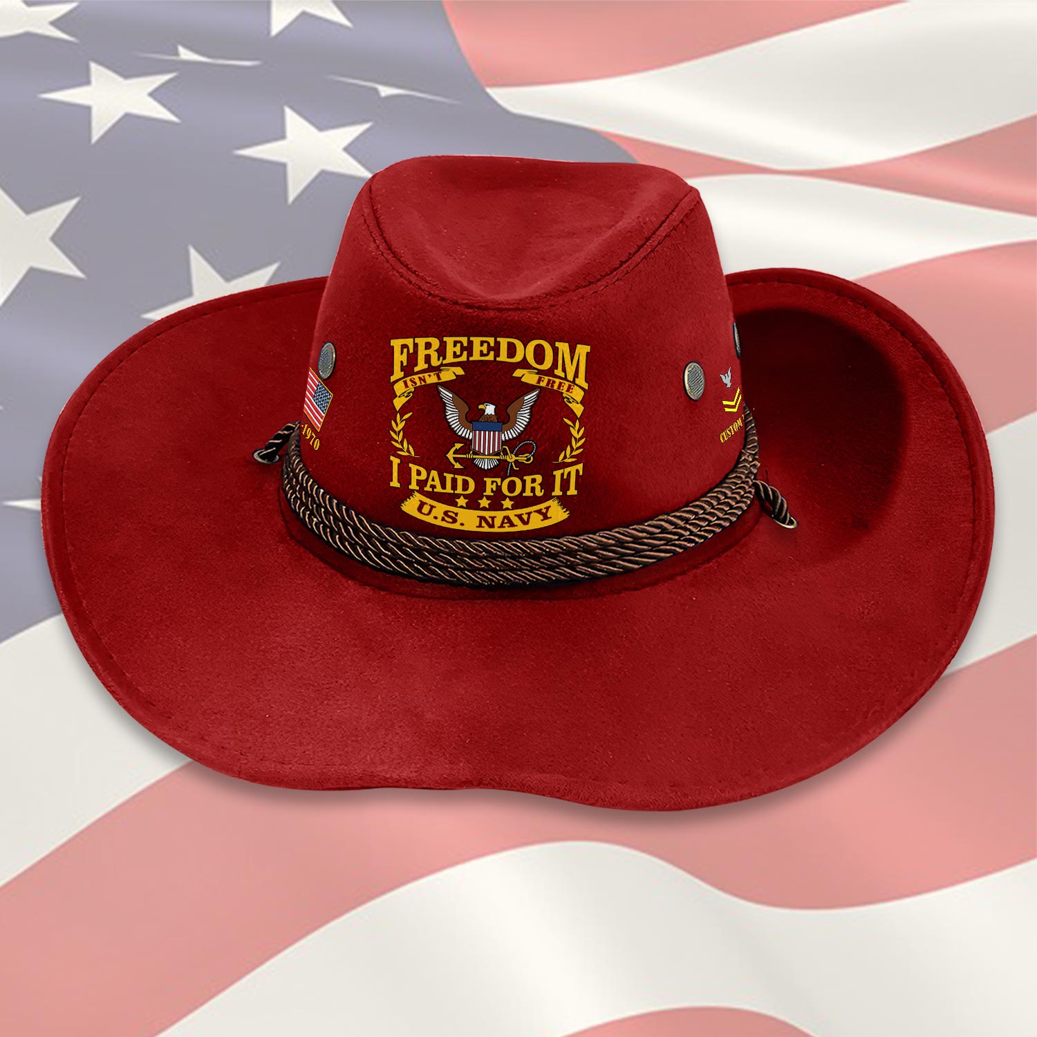 US Navy, Duty, Honor, Country - Cowboy Hat - Image 7
