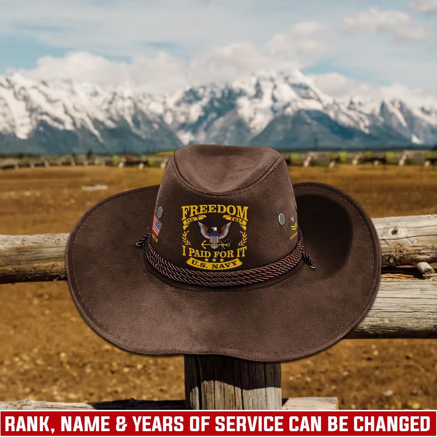 US Navy, Duty, Honor, Country - Cowboy Hat