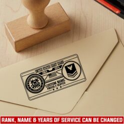 US Coast Guard, Defender of Freedom - Personalized Military Rectangular Wooden Stamp