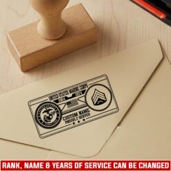 US Marine Corps, O 3 Marines Captain - Personalized Military Rectangular Wooden Stamp