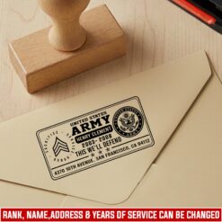 US Army, I Walked The Walk - Personalized Military Rectangular Wooden Stamp