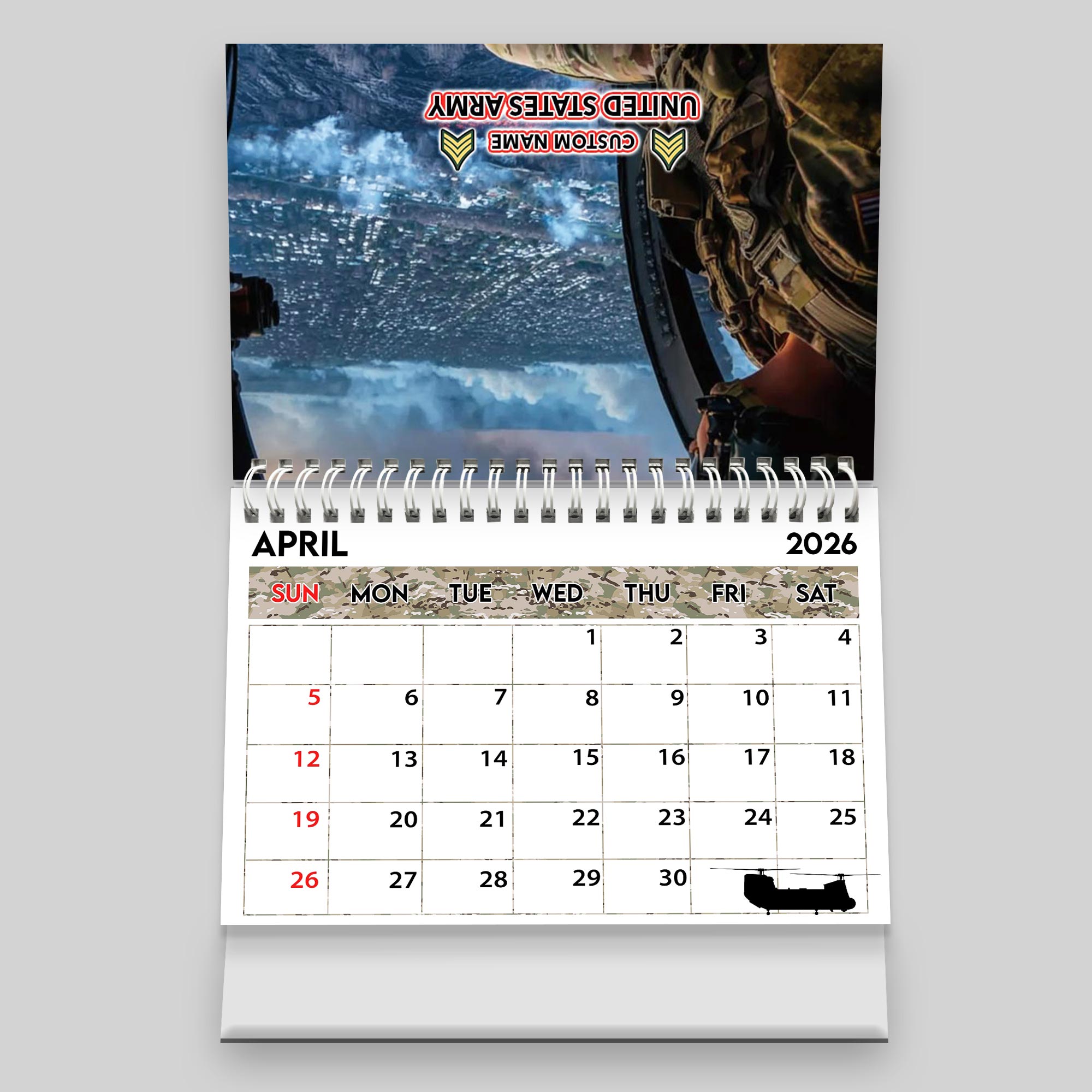 US Army, American By Birth, Veteran By Choice - Personalized Military Desk Calendar - Image 6