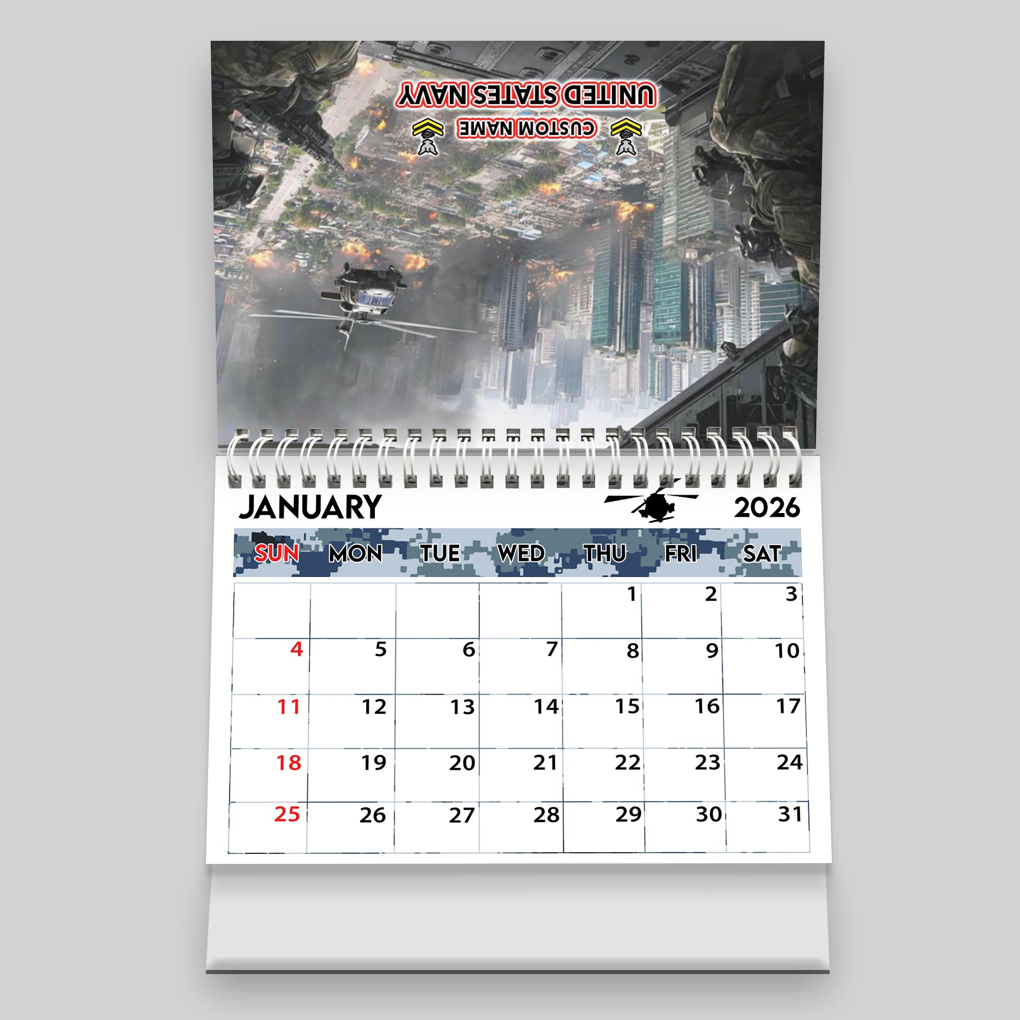 US Navy, Proud To Have Served - Personalized Military Desk Calendar - Image 3