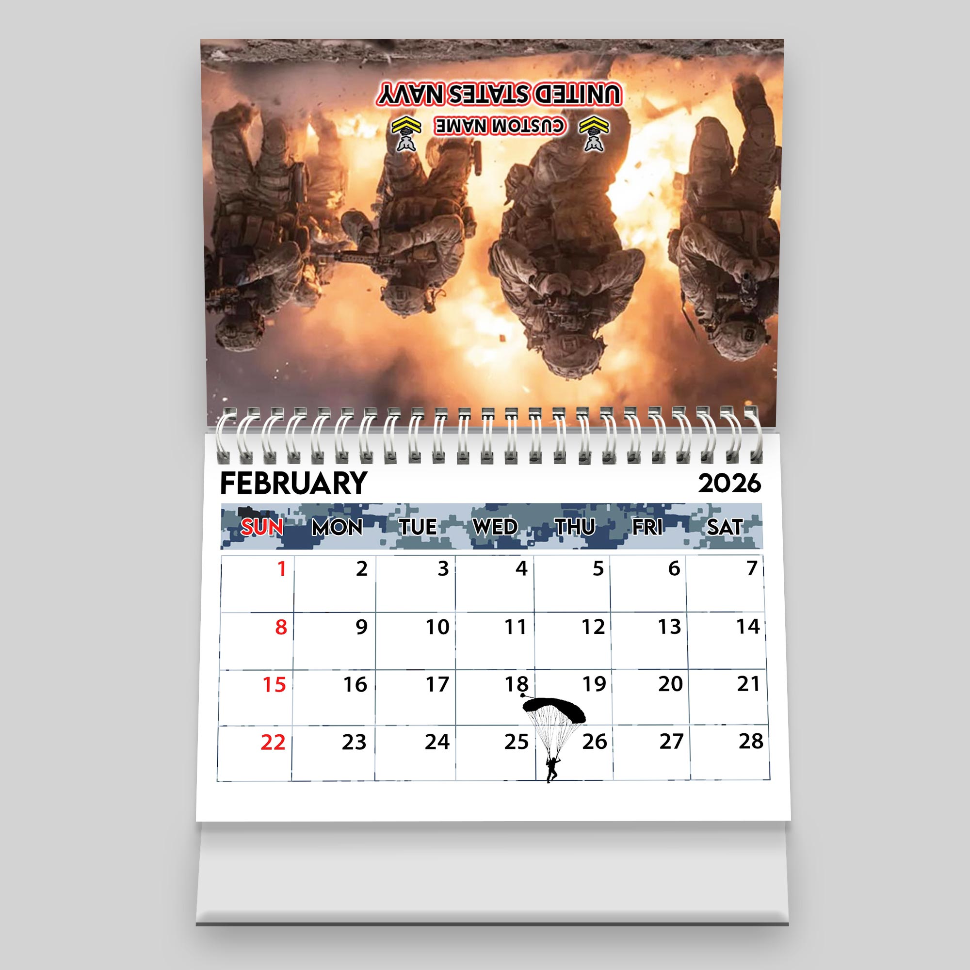 US Navy, Proud To Have Served - Personalized Military Desk Calendar - Image 4
