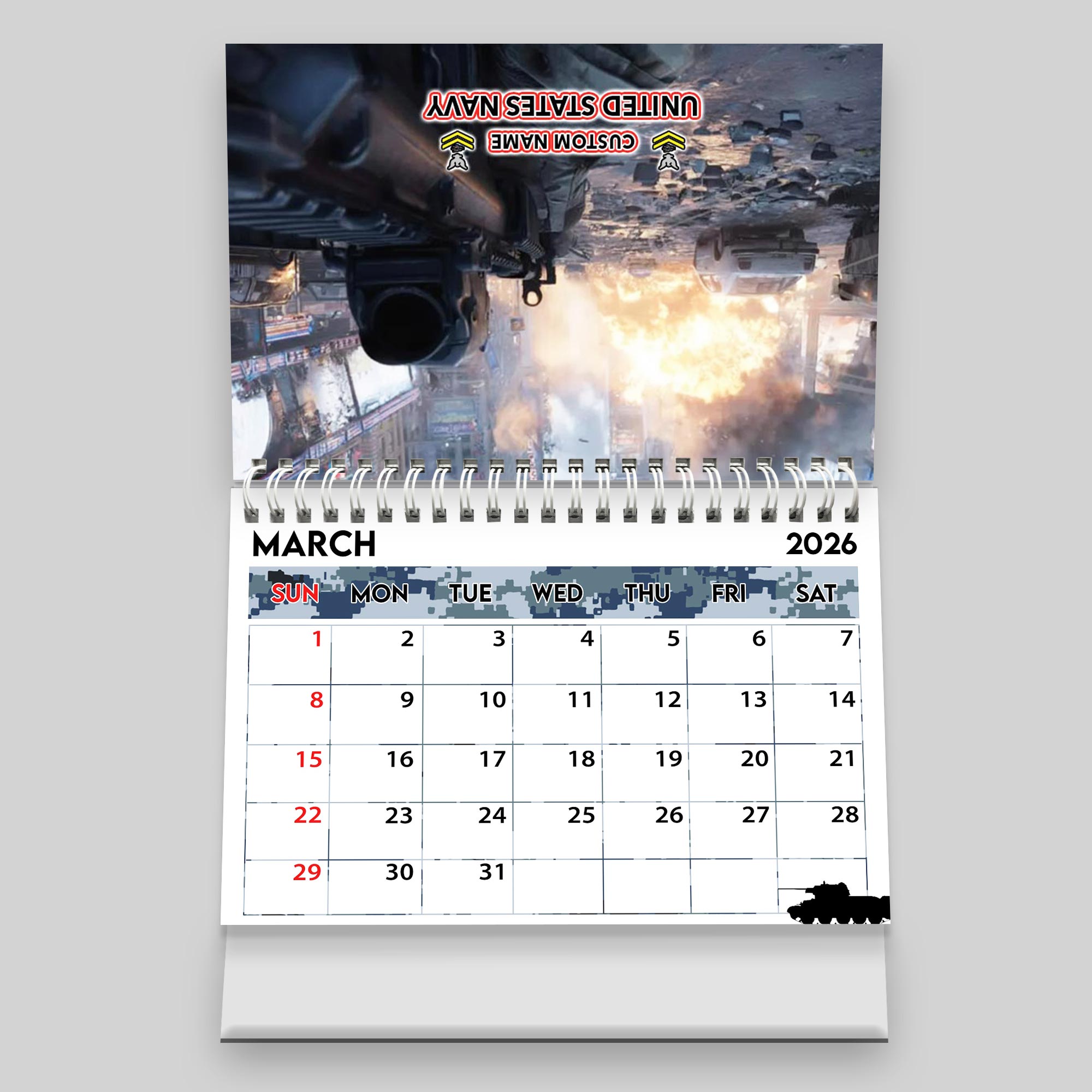 US Navy, Proud To Have Served - Personalized Military Desk Calendar - Image 5