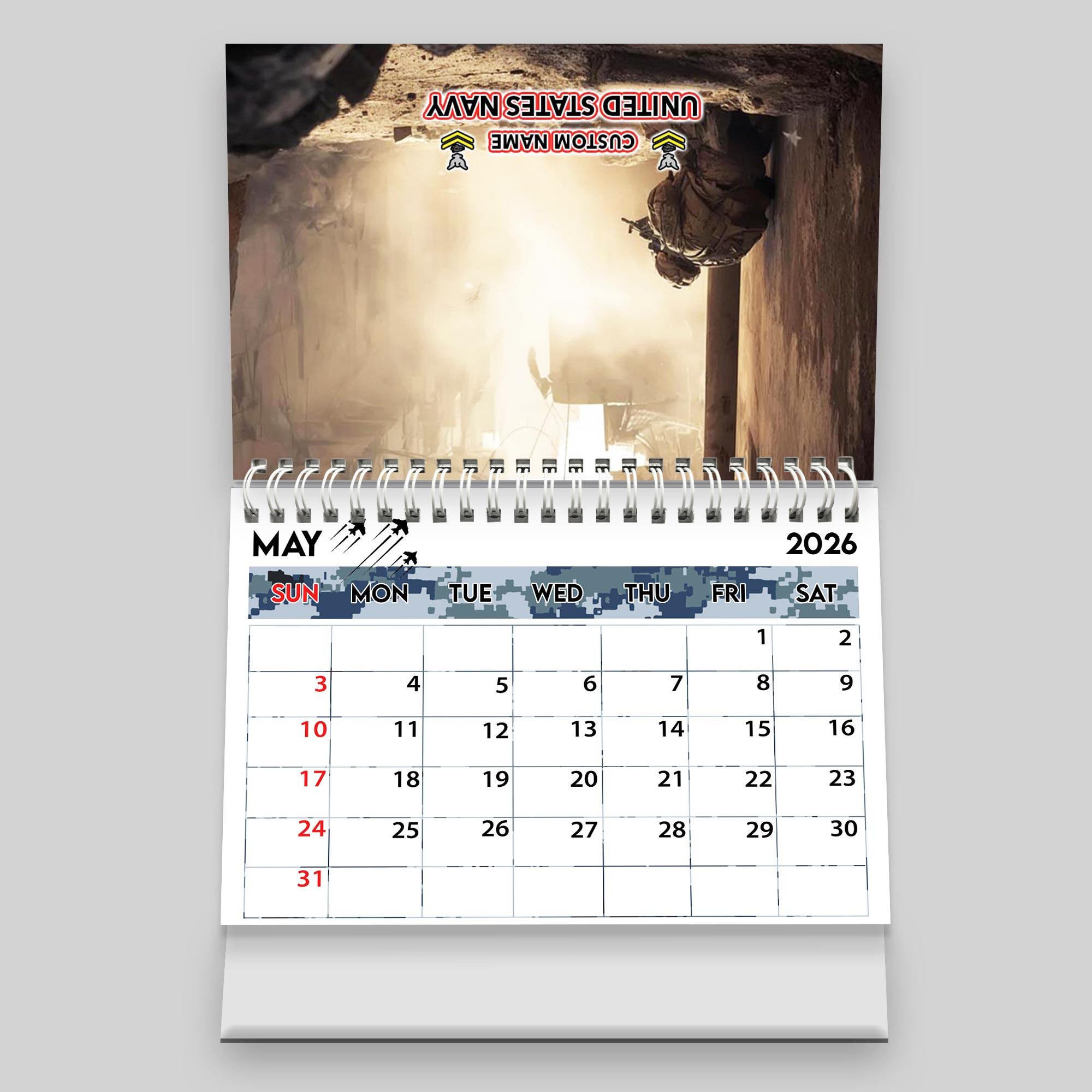US Navy, Proud To Have Served - Personalized Military Desk Calendar - Image 7