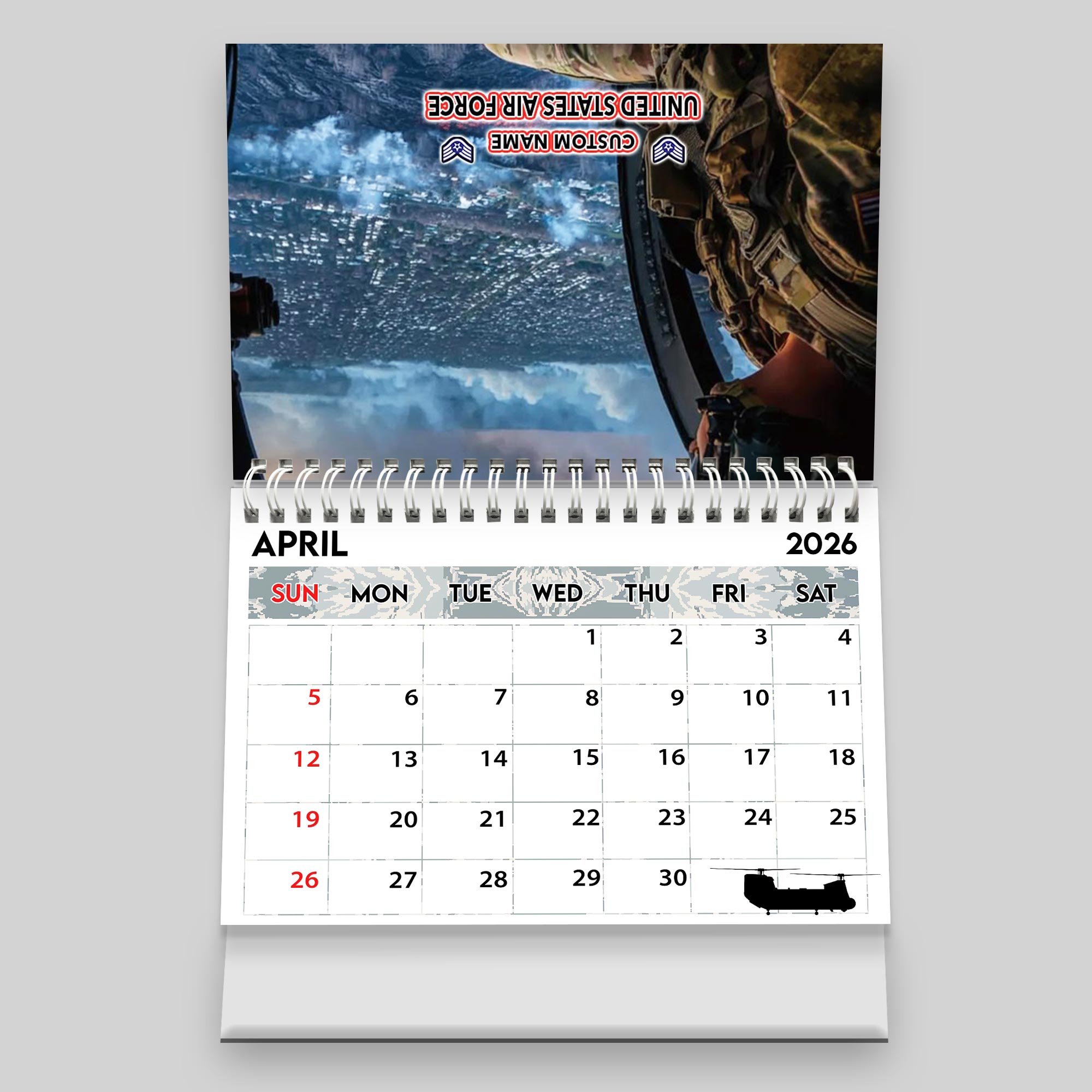 US Air Force, Thank a Veteran - Personalized Military Desk Calendar - Image 6
