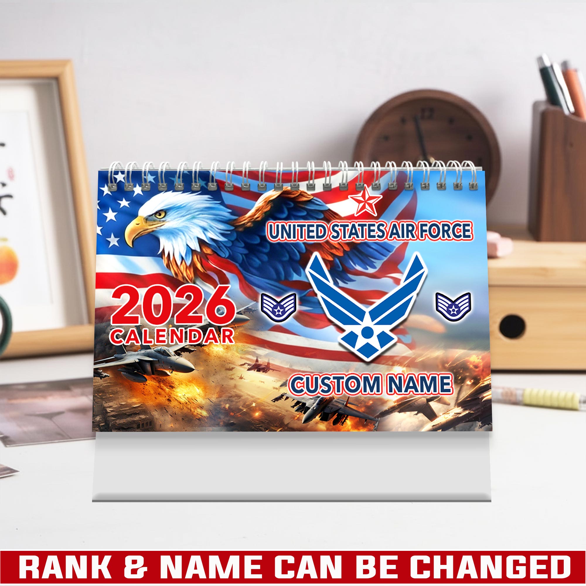 US Air Force, Thank a Veteran - Personalized Military Desk Calendar