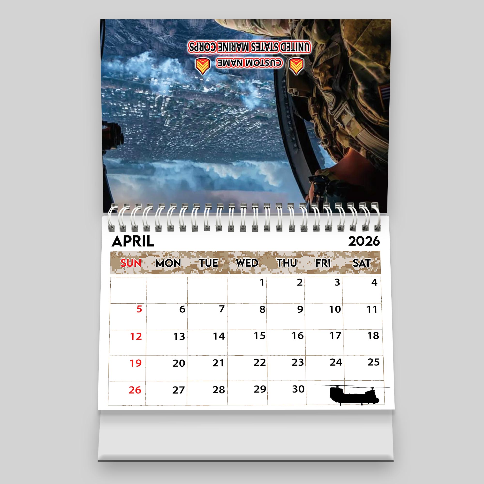 US Marine Corps, Honor The Fallen - Personalized Military Desk Calendar - Image 6
