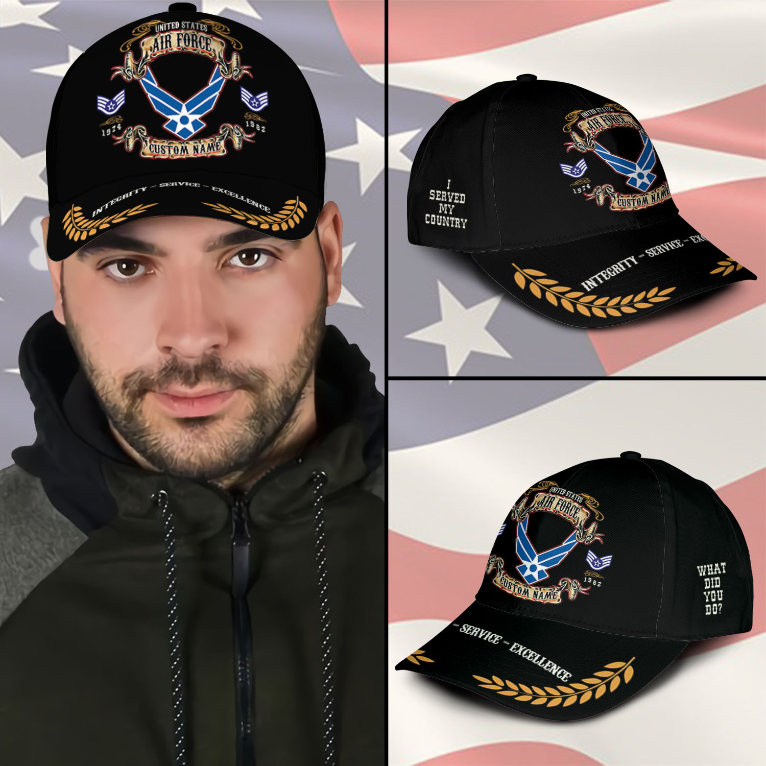 US Air Force, Honor The Fallen - Classic Cap - Image 3