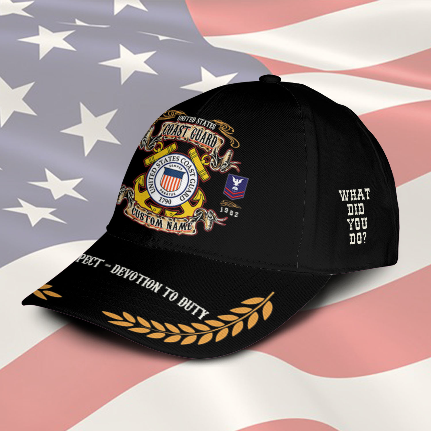 US Coast Guard, E 6 Red - Classic Cap - Image 2
