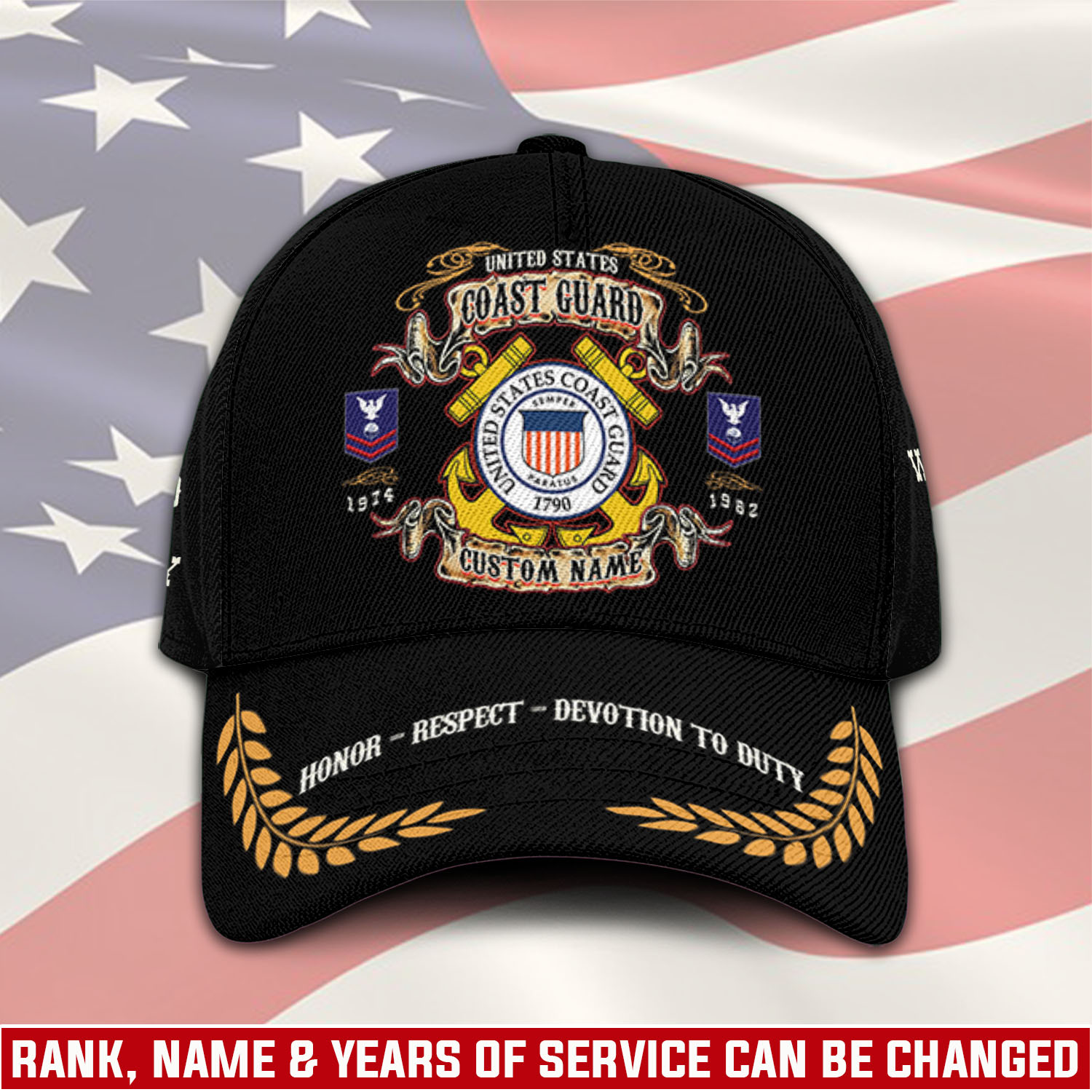 US Coast Guard, E 6 Red - Classic Cap