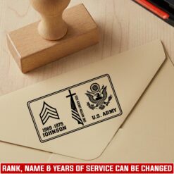 US Army, This We’ll Defend - Personalized Military Rectangular Wooden Stamp