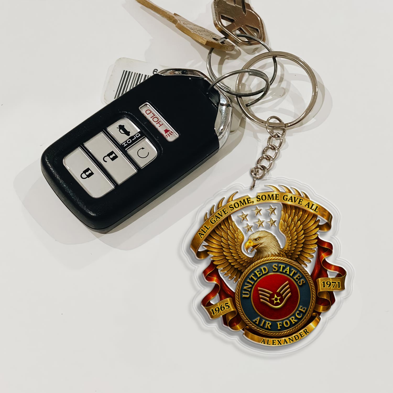 US Air Force, Freedom Over Fear - Acrylic Keychain - Image 3