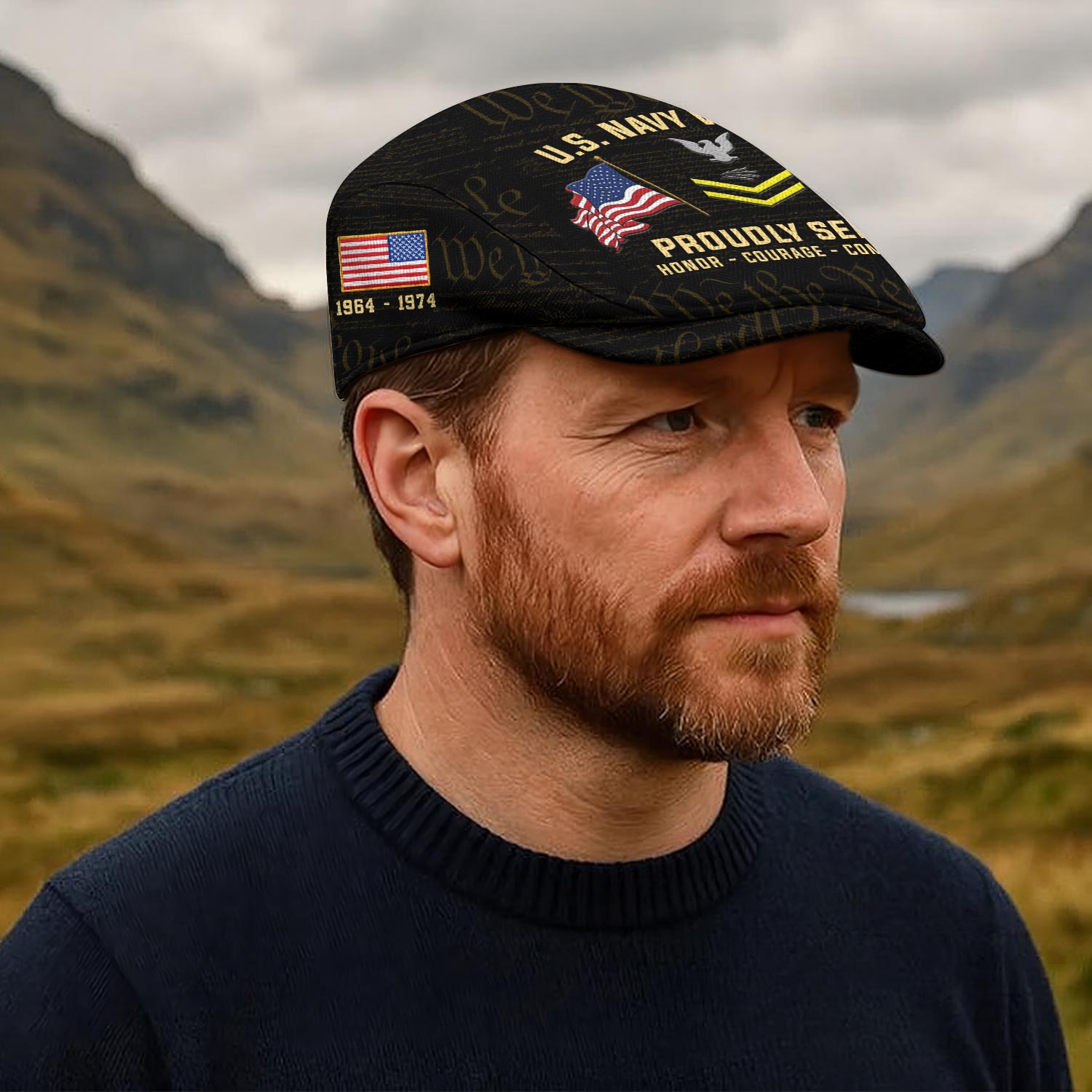 US Navy, E 9 Gold - Jeff Cap - Image 6