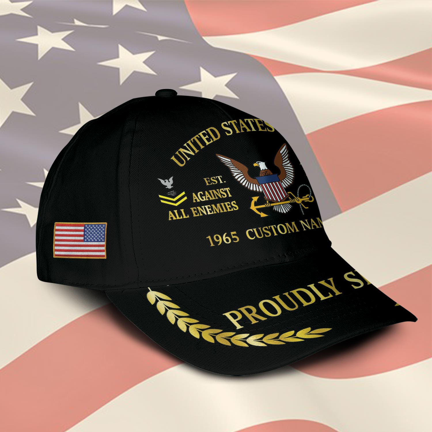 US Navy, Honor, Duty, Service - Classic Cap - Image 2