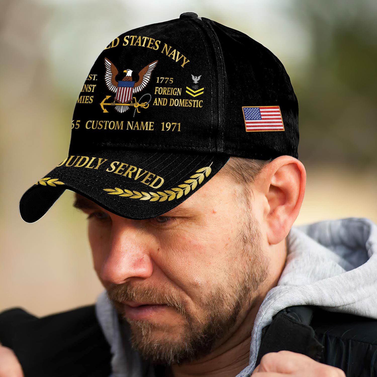 US Navy, Honor, Duty, Service - Classic Cap - Image 3
