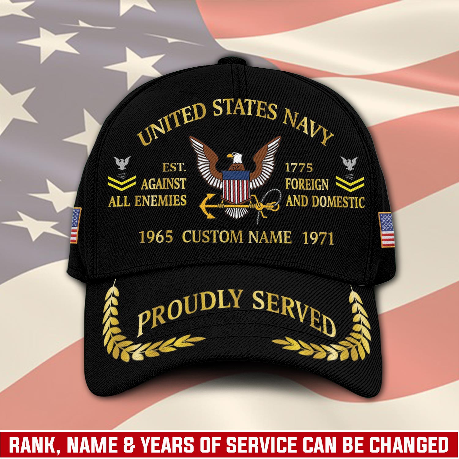 US Navy, Honor, Duty, Service - Classic Cap