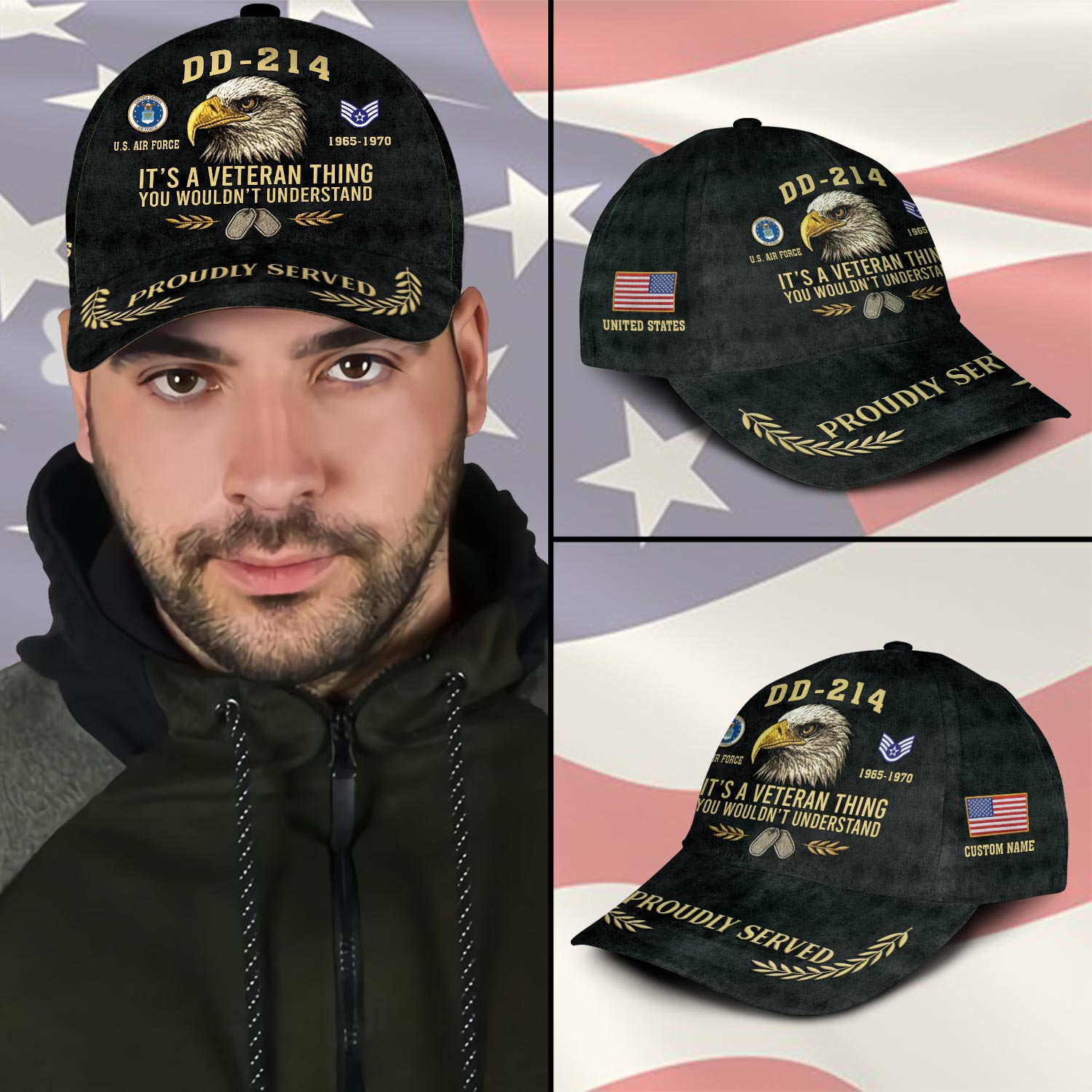 US Air Force, Freedom Over Fear - Classic Cap - Image 3