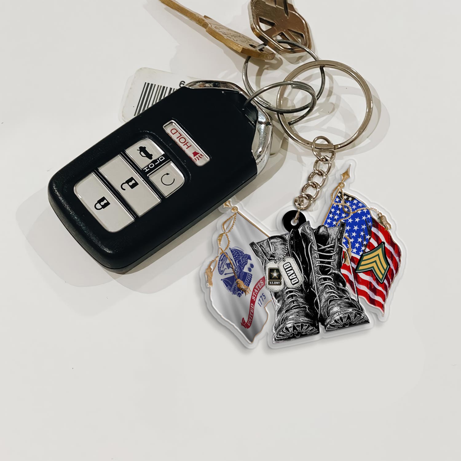 US Army, Honoring All Who Served - Acrylic Keychain - Image 3