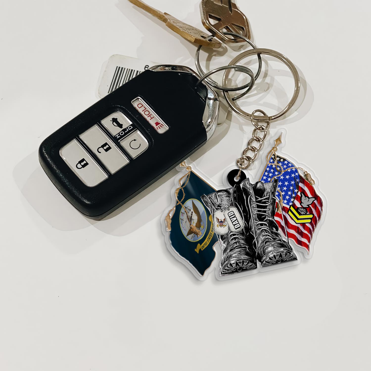 US Navy, Duty, Honor, Country - Acrylic Keychain - Image 3