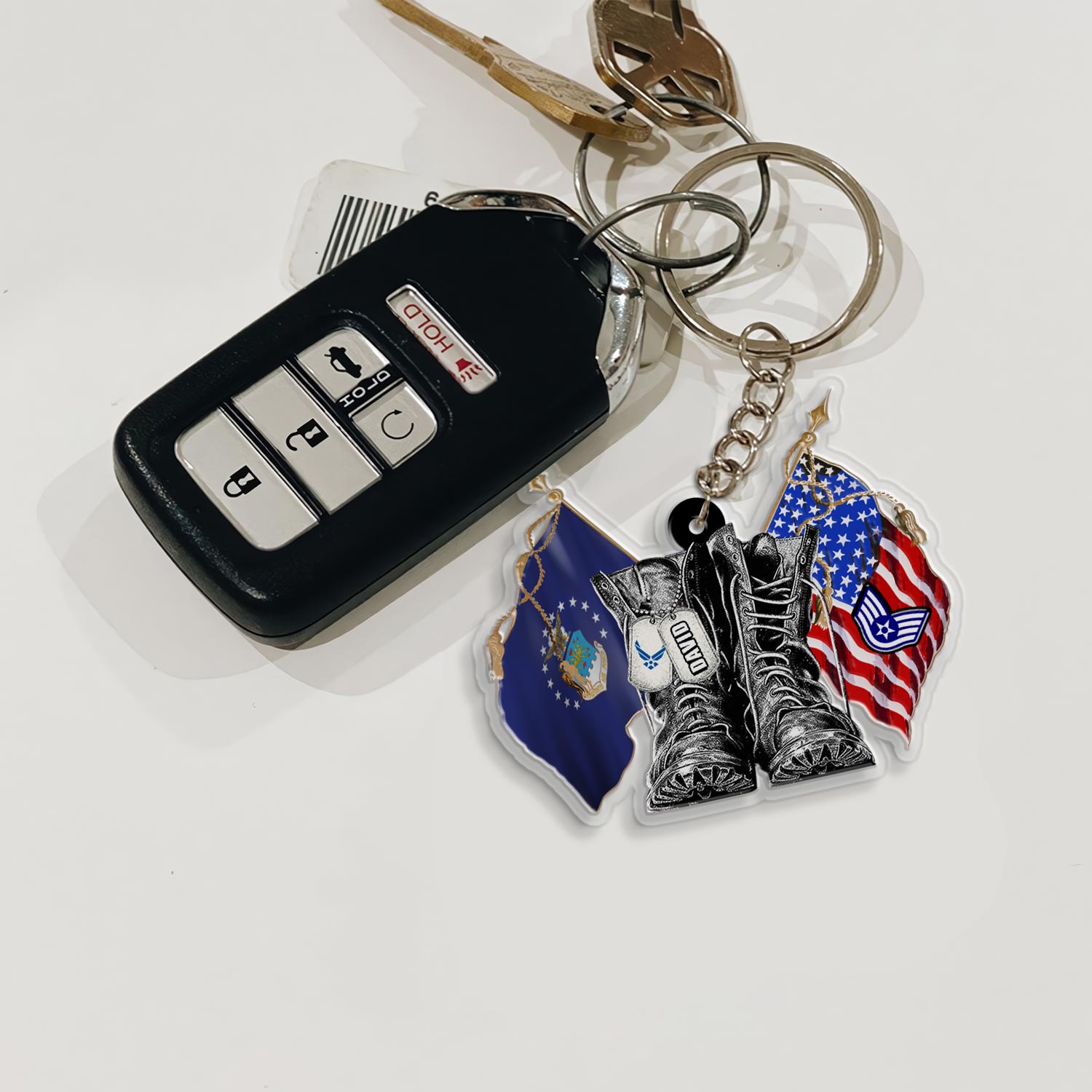 US Air Force, E 8 Air Force Senior Master Sergeant - Acrylic Keychain - Image 3
