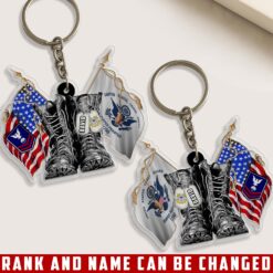 US Coast Guard, E 7 Red - Acrylic Keychain