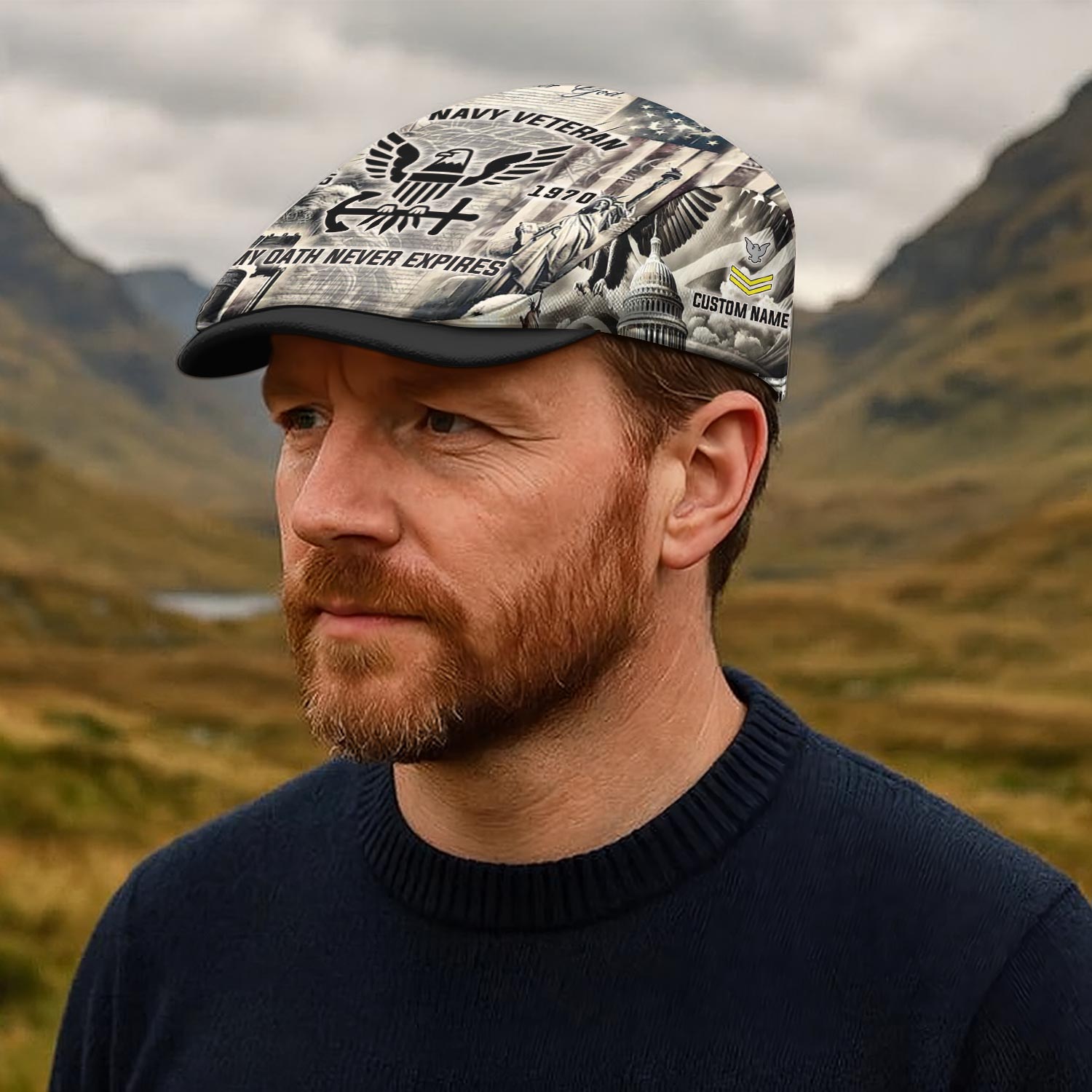 US Navy, E 5 Red - Jeff Cap - Image 4