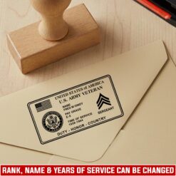 US Army, This We’ll Defend - Personalized Military Rectangular Wooden Stamp