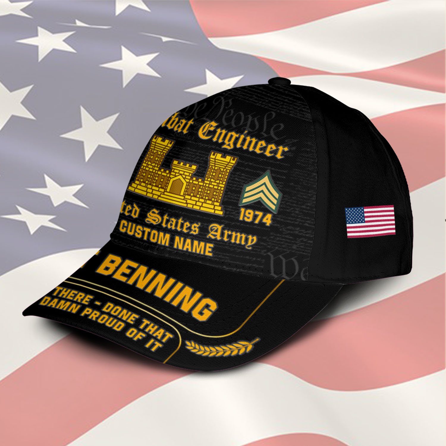 Army Branch, E 6 Army Staff Sergeant - Classic Cap - Image 2