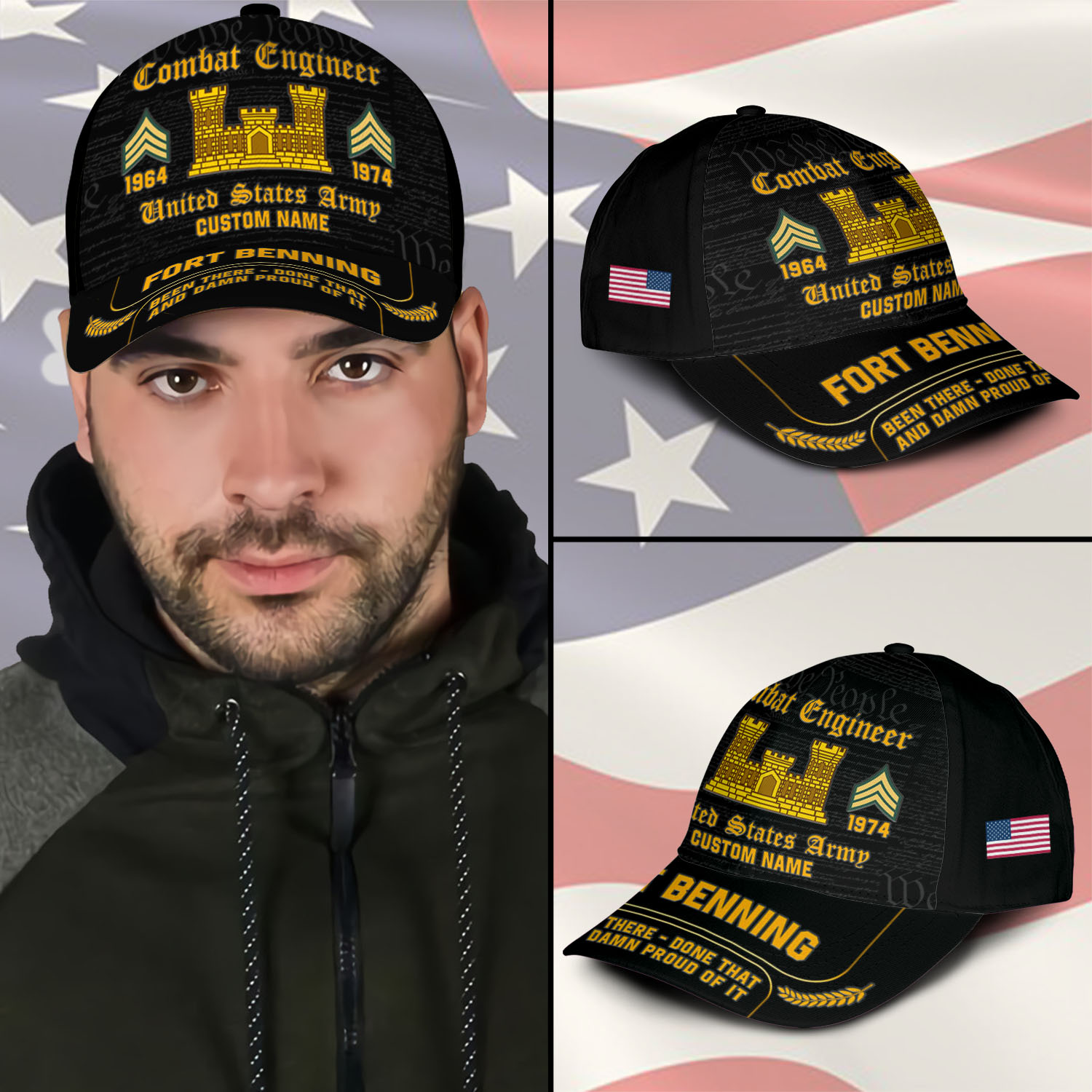 Army Branch, E 6 Army Staff Sergeant - Classic Cap - Image 3