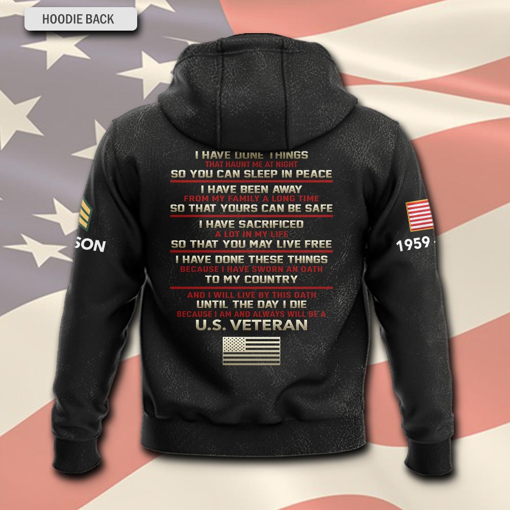 US Army, E 8 Army First Sergeant - Hoodie - Image 3