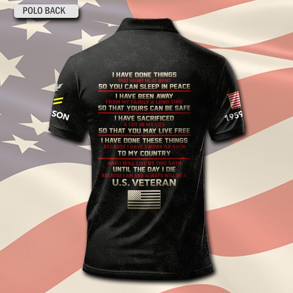 US Navy, E 7 Gold - Polo Shirt - Image 3