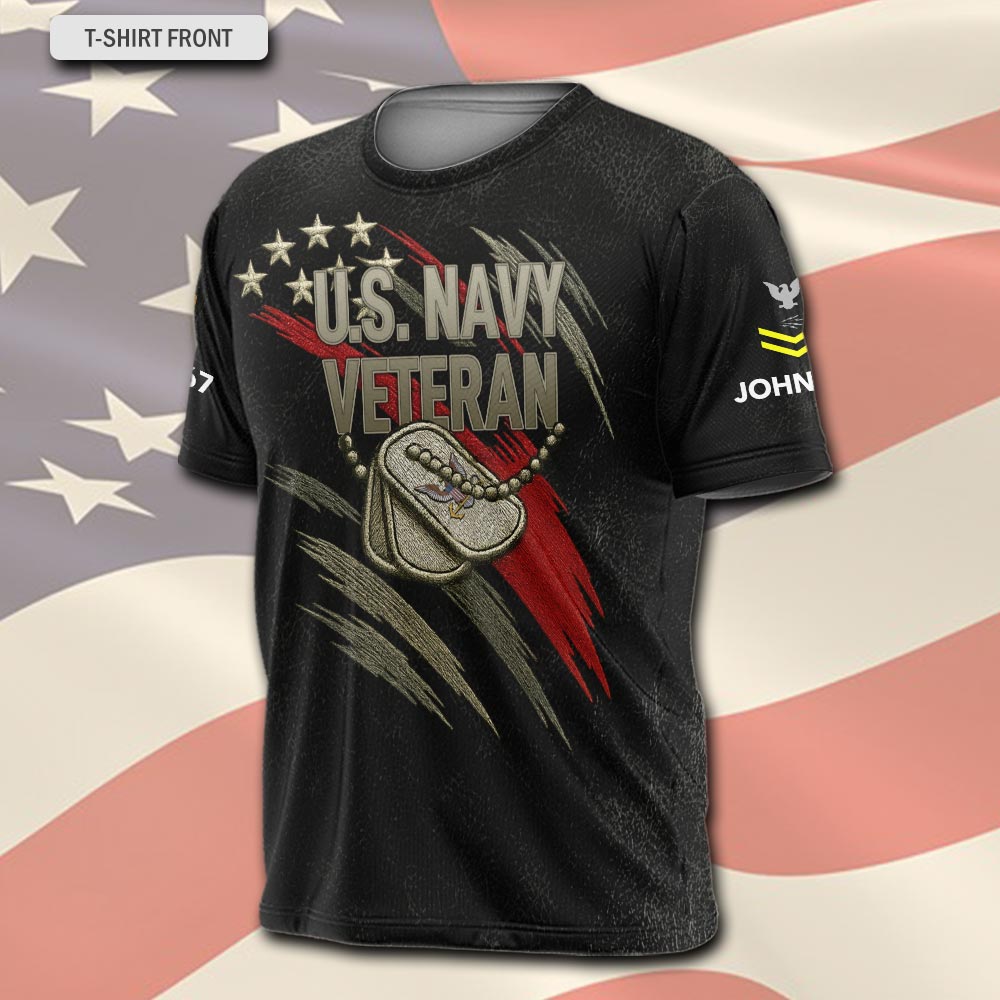 US Navy, E 3 White - T-Shirt - Image 2