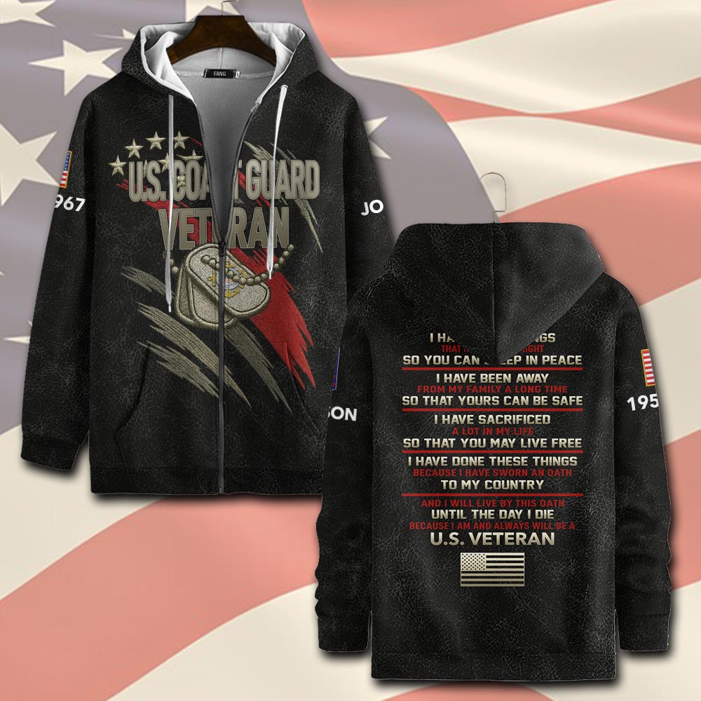 US Coast Guard, Born Ready - Zip Hoodie