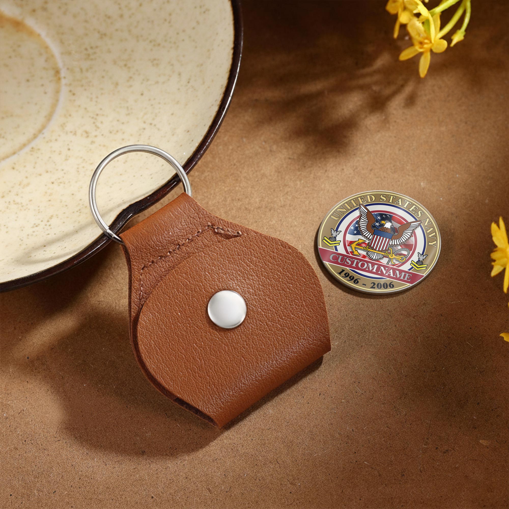 US Navy, American By Birth, Veteran By Choice - Military Printed Challenge Coin - Image 4