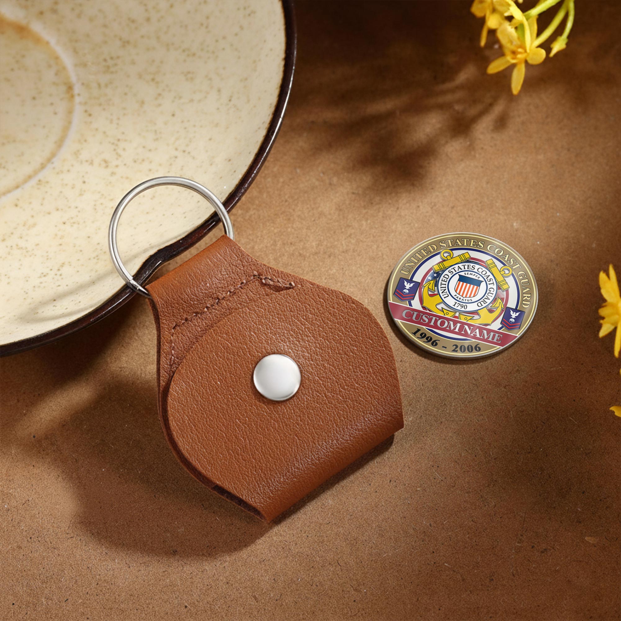 US Coast Guard, No One Gets Left Behind - Military Printed Challenge Coin - Image 4