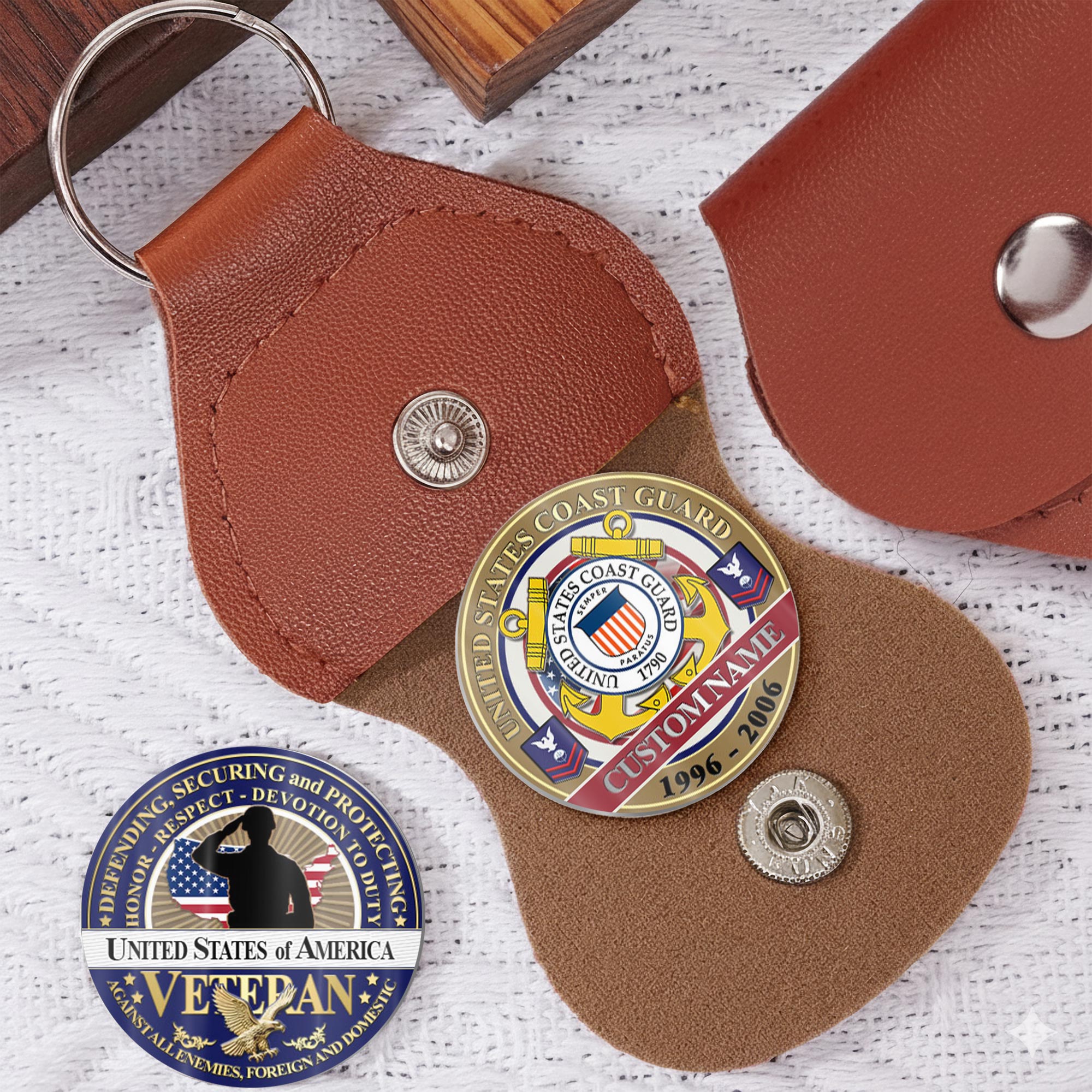 US Coast Guard, No One Gets Left Behind - Military Printed Challenge Coin - Image 5