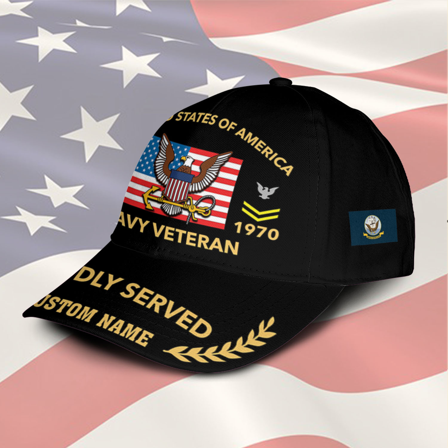 US Navy, E 4 Gold - Classic Cap - Image 2
