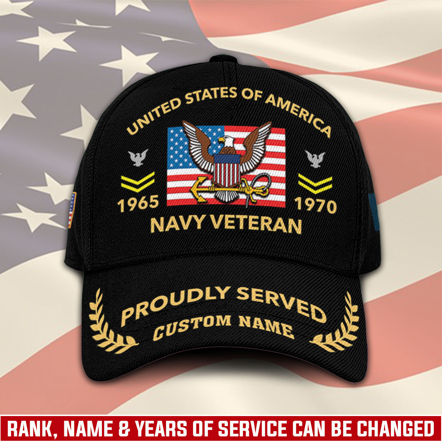 US Navy, E 4 Gold - Classic Cap