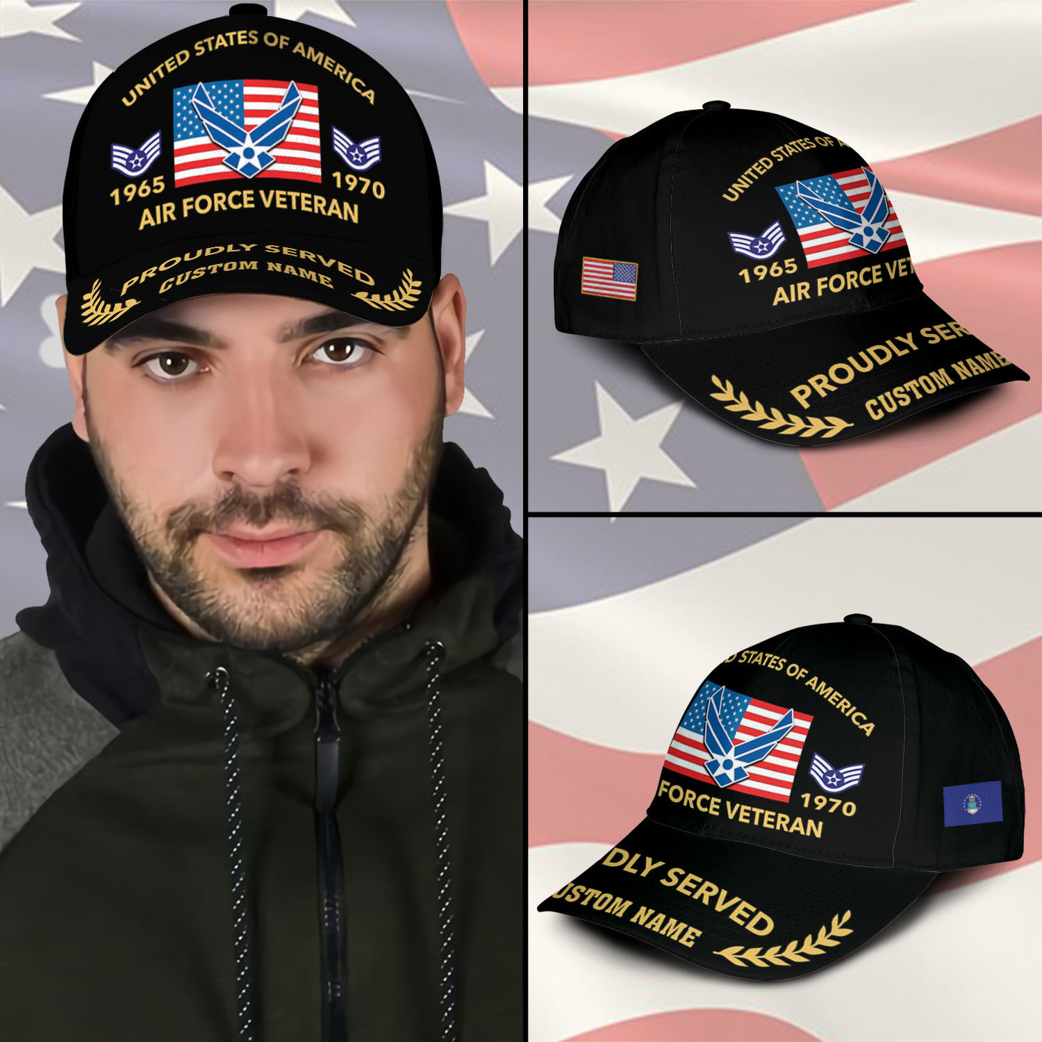 US Air Force, Thank a Veteran - Classic Cap - Image 3