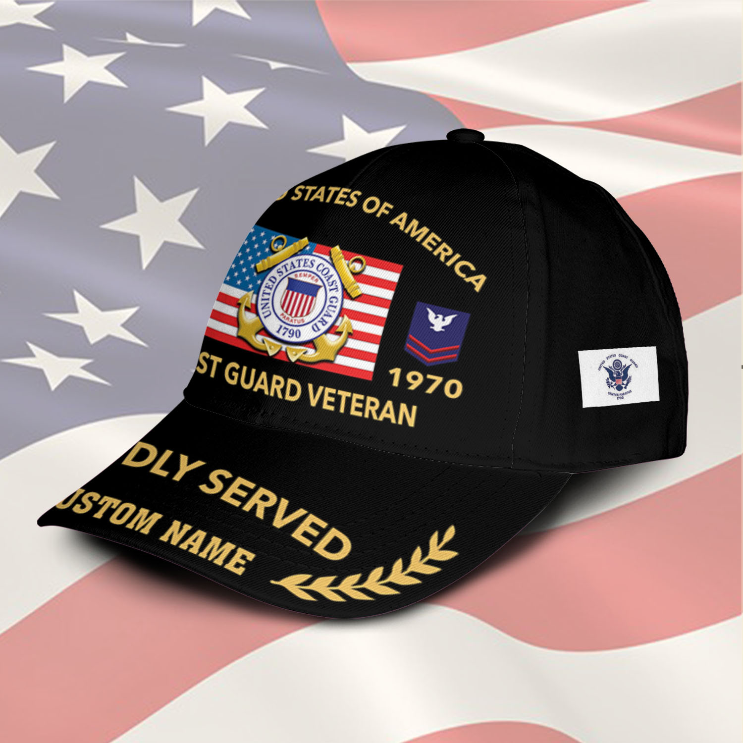 US Coast Guard, Honoring All Who Served - Classic Cap - Image 2