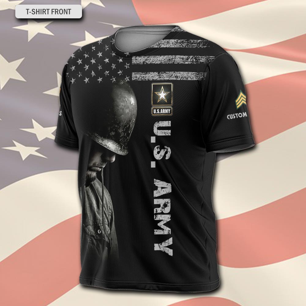 US Army, Land Of The Free, Because Of The Brave - T-Shirt - Image 2