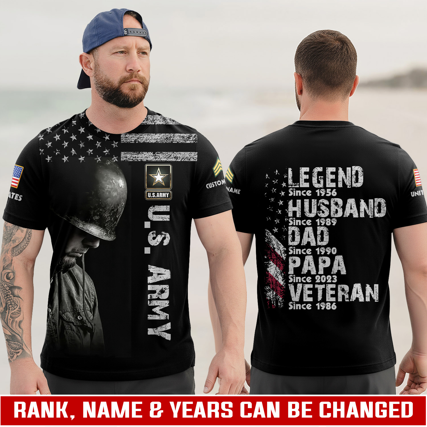 US Army, Land Of The Free, Because Of The Brave - T-Shirt